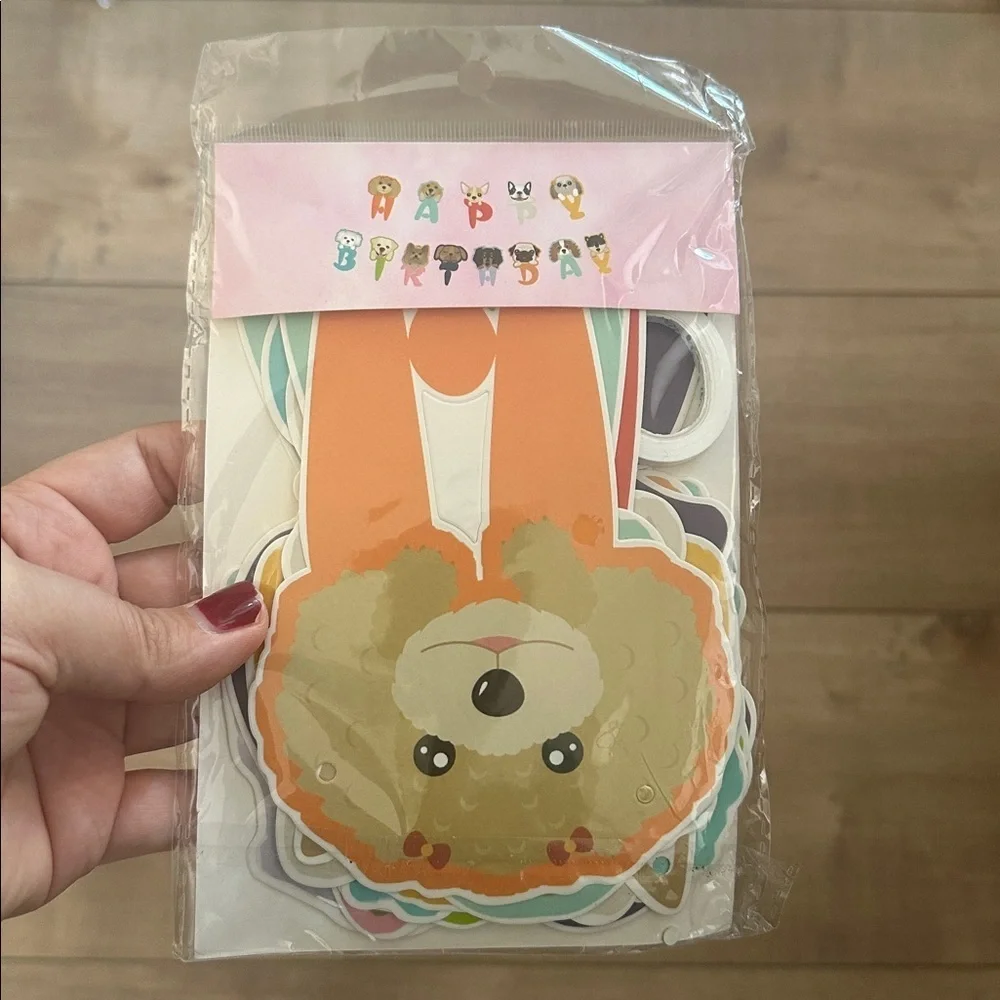 NEW Dog Party Banner Puppy Happy Birthday Banner